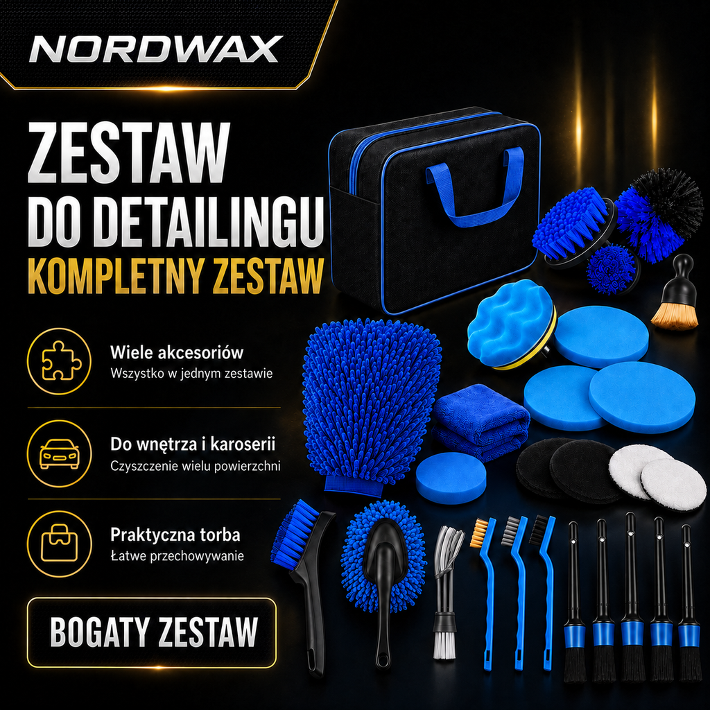 Wielofunkcyjny Zestaw do Detailingu — 30 elementów