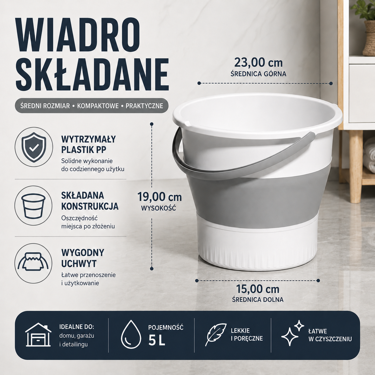 Wiadro Detailingowe (Składane)
