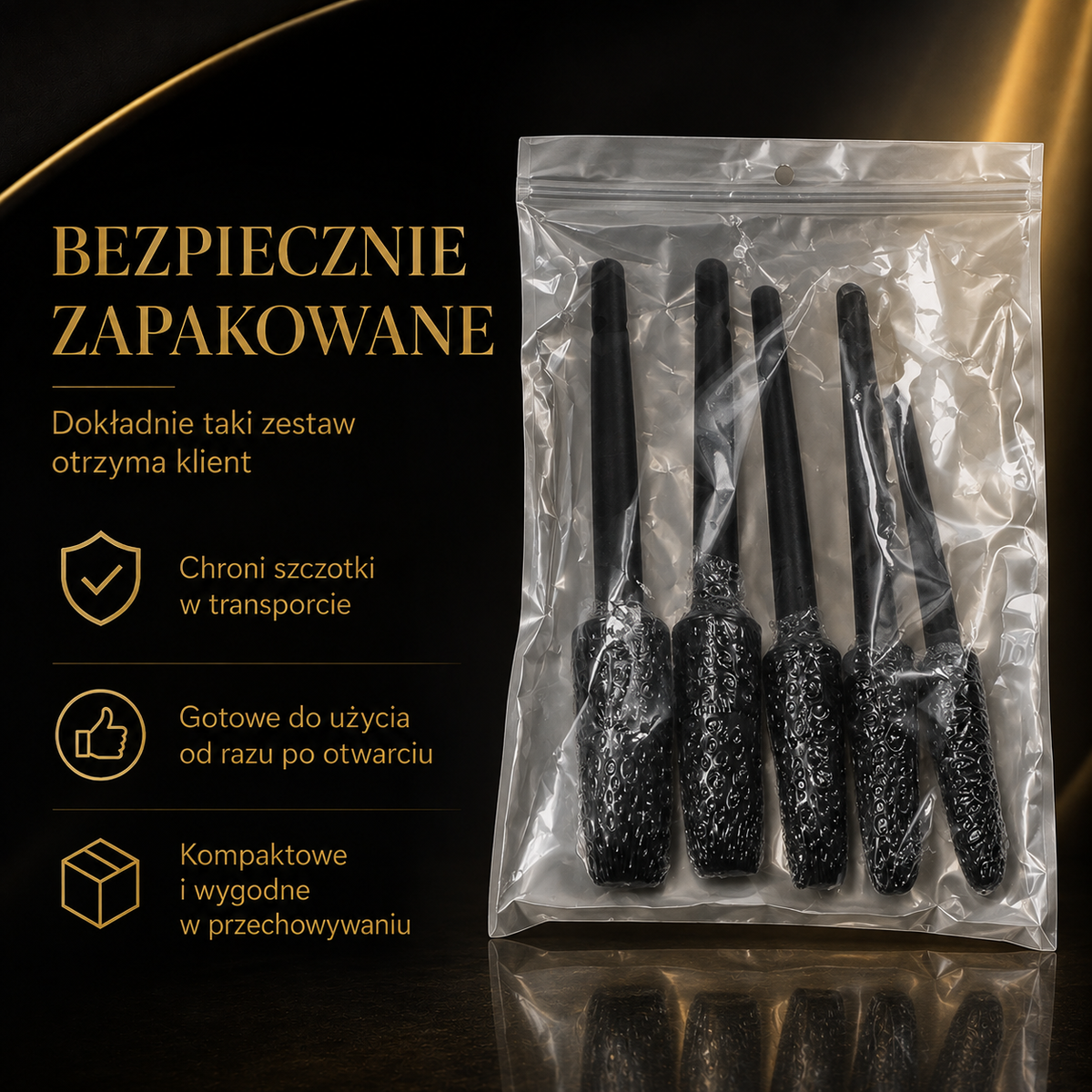 Zestaw Szczotek do Wnętrza — 5 szt.
